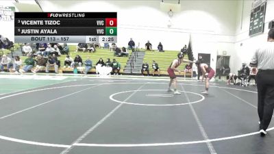 157 lbs Cons. Semi - Justin Ayala, Victor Valley vs Vicente Tizoc, Victor Valley