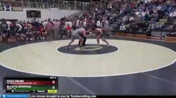 182 lbs Semis & 1st Wb (8 Team) - Chaz Grube, Mt. Pisgah Christian School vs Bladyn Bowman, Trion