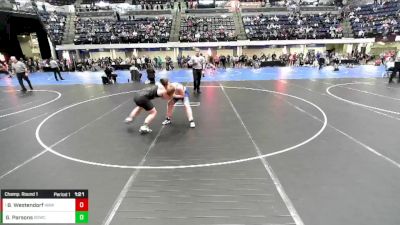 5th - 6th grade - 160 Champ. Round 1 - Beckett Westendorf, Waverly Area Wrestling Club vs Grant Parsons, Big Game Wrestling Club