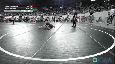 102 lbs Round Of 16 - Callie Gannaway, Piedmont vs Millie Rumsey, Pawhuska