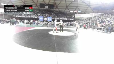 Boys 2A 126 lbs Champ. Round 2 - Owen McLean, Deer Park vs Ryan Spelker, Sequim