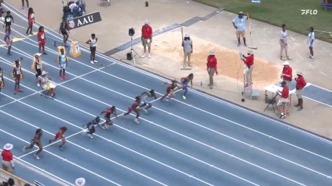 Youth Girls' 100m Hurdles, Semi-Finals 7 - Age 11
