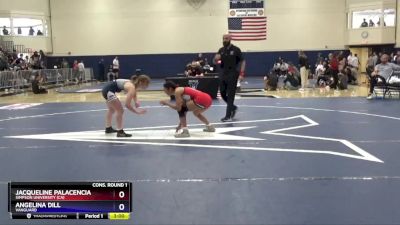 109 lbs Cons. Round 1 - Angelina Dill, Vanguard vs Jacqueline Palacencia, Simpson University (CA)