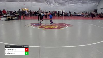 105 lbs Quarterfinal - Nathan Johnson, Charleston vs Porter Adams, Saint Paris