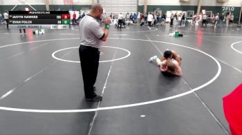 144 lbs Cons. Round 3 - Evan Folck, Kearney Matcats vs Jaivyn Hawkes, Eaglecrest Wrestling Club