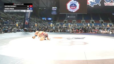 144 lbs Cons. Rd Of 64 - Kixten Barney, Utah vs Owen Price, Colorado