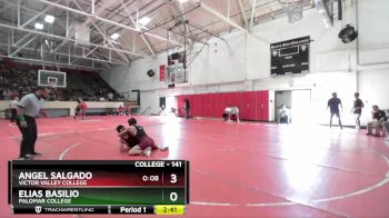 141 lbs Champ. Round 1 - Elias Basilio, Palomar College vs Angel Salgado, Victor Valley College