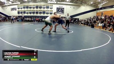 215 lbs Cons. Round 4 - Colton Tupper, Reynolds High School vs Robert Stewart, Clay (Oregon)