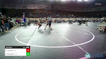 80 lbs 3rd Place - Aiden Turner, Wagoner Takedown Club vs Ella Brunson, Hilldale Youth Wrestling Club