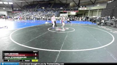 121 lbs Champ. Round 1 - Sara DeYoung, Team Aggression Wrestling Club vs Freya Schwabenbauer, Ascend Wrestling Academy