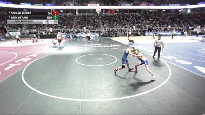 II-110 lbs Quarterfinal - Declan McKee, Tioga vs Seth Strain, Adirondack