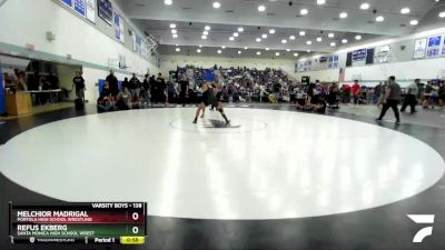 138 lbs Cons. Round 3 - Melchior Madrigal, Portola High School Wrestling vs Refus Ekberg, Santa Monica High School Wrest