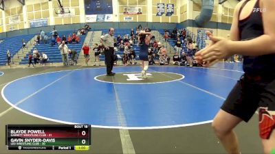 130 lbs Placement Matches (8 Team) - Wyatt Kurtz, Garrett Wrestling Club vs Breyer Gerig, Leo Wrestling Club