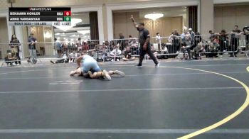 138 lbs Semifinal - Benjamin Kohler, Wasatch WC vs Arno Vardanyan, World Team Training Center