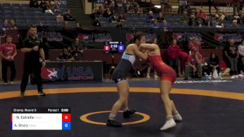 62 lbs Champ. Round 3 - Nanea Estrella, Iowa Womens Wrestling Club vs Aine Drury, 10 Year Active Athlete List