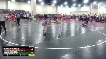 140 lbs Round 1 (8 Team) - Claire O`Donnell, RPA/Head Hunters Wrestling Club vs Allison Neitzel, South Dakota Heat