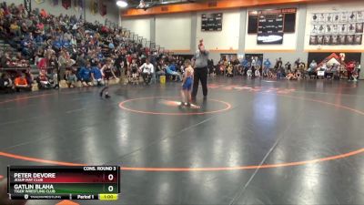 57 lbs Cons. Round 3 - Peter DeVore, Jesup Mat Club vs Gatlin Blaha, Tiger Wrestling Club