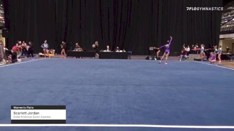Scarlett Jordan - Women's Pairs, Great American Gymn. Express - 2021 Women's Xcel Region 4 Championships