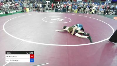 100 lbs Cons 16 #2 - Ryker Clobes, MN vs Jackson Schadegg, IL