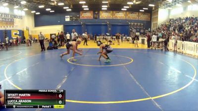 128 lbs Round 1 - Lucca Aragon, Eagle Empire vs Wyatt Martin, Unattached