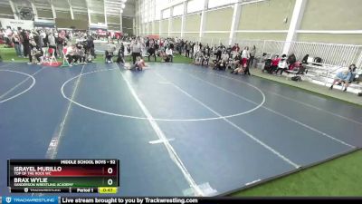 92 lbs Cons. Round 4 - Israyel Murillo, Top Of The Rock WC vs Brax Wylie, Sanderson Wrestling Academy