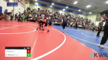 43 lbs Consi Of 8 #1 - Jackson Purvis, Owasso Takedown Club vs Beckham Robinson, Miami