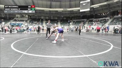 100 lbs Consi Of 4 - Jett McConnell, Chickasha Youth Wrestling vs Henry Romero, IV, Wolfpak Wrestling