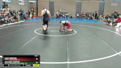 215 lbs Round 2: 3:00pm Fri. - Hayden Martin, South Anchorage High School vs LIAM BROWN, Wasilla High School