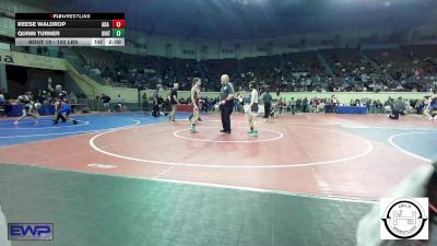 100 lbs Round Of 16 - Reese Waldrop, Ada Junior High vs Quinn Turner, Hinton Comets