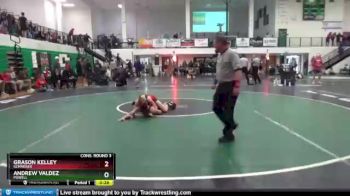 138 lbs Cons. Round 3 - Grason Kelley, Kemmerer vs Andrew Valdez, Powell