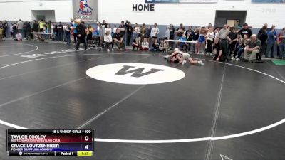 100 lbs Round 2 - Grace Loutzenhiser, Pioneer Grappling Academy vs Taylor Cooley, Arctic Warriors Wrestling Club