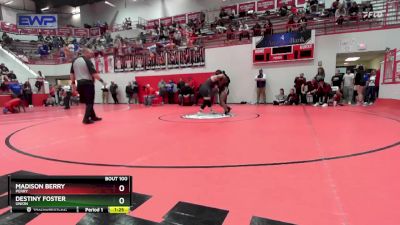 180 lbs Semifinal - Madison Berry, PERRY vs Destiny Foster, UNION