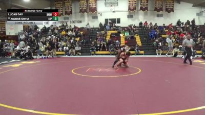 132 lbs Cons. Round 2 - Lucas Day, Brownsburg vs Adaias Ortiz, Lake Highland Prep