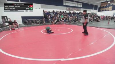77 lbs Semifinal - Grayson De Hoyos, Poway Elite vs Lukas Young, Hemet Youth Wrestling Club