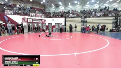 83-90 lbs Quarterfinal - Jakobe Baker, Western Wrestling Club vs Brody Grose, Maurer Coughlin WA