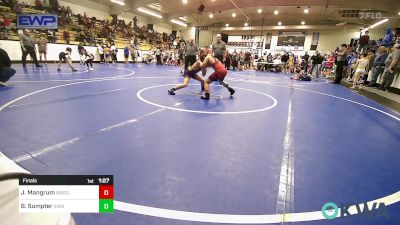 90 lbs Final - Jacob Mangrum, Wagoner Takedown Club vs Bronc Sumpter, Vian Wrestling Club