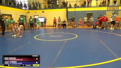 49-53 lbs Round 1 - Sam Grossi, Kanza FS/GR Wrestling Club vs Liam Torres, Dodge City Training Center