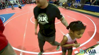 49 lbs Rr Rnd 2 - Callie Baker, Claremore Wrestling Club vs Na`Kya Canady, Keystone Kids