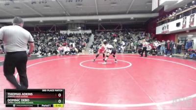 192 lbs 3rd Place Match - Dominic DeBo, James Logan High School vs Thiomas Adkins, Arroyo High School