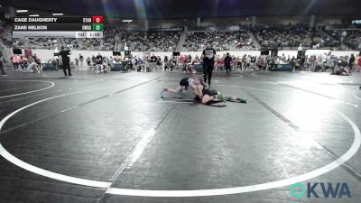 70 lbs Quarterfinal - Cage Daugherty, Standfast vs Zane Nelson, Owasso Takedown Club
