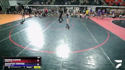 106 lbs Round 2 (8 Team) - Nixie Schooler, Alaska vs Quinn Lindsley, Montana