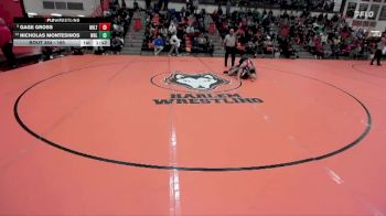 165 lbs Champ. Round 3 - Gage Gross, MILTON (WI) vs Nicholas Montesinos, WHEELING