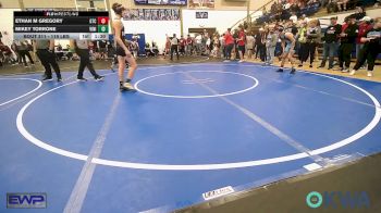 119 lbs Quarterfinal - Ethan M Gregory, Grove Takedown Club vs Mikey Torrone, Vinita Kids Wrestling