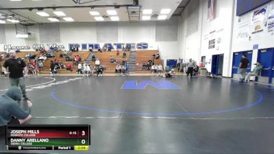 125 lbs 5th Place Match - Danny Arellano, Sierra College vs Joseph Mills, Modesto College