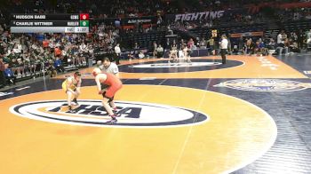 1A 157 lbs 5th Place Match - Charlie Wittmer, Warrensburg (W.-Latham) vs Hudson Babb, Gibson City (G.C.-Melvin-Sibley)