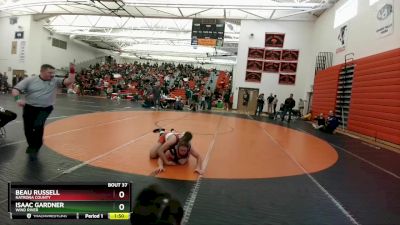 165 lbs Quarterfinal - Beau Russell, Natrona County vs Isaac Gardner, Wind River