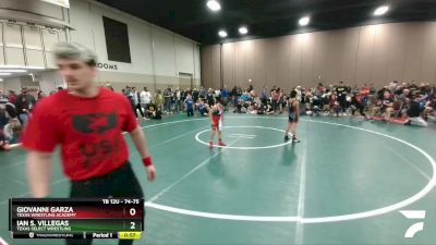 74-75 lbs Round 3 - Ian S. Villegas, Texas Select Wrestling vs Giovanni Garza, Texas Wrestling Academy