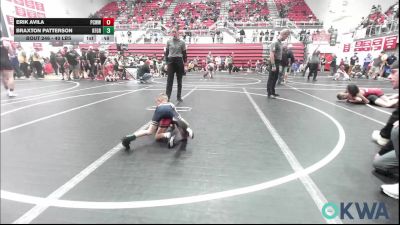40 lbs Consi Of 8 #2 - Erik Avila, Ponca City Wildcat Wrestling vs Braxton Patterson, Kingfisher YellowJackets