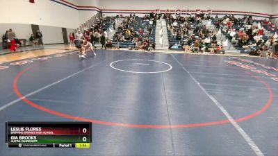 132 lbs Cons. Round 2 - Leslie Flores, Dripping Springs High School vs Gia Brooks, Austin Vandegrift