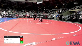 37 lbs Semifinal - Baylor Myers, Bridge Creek Youth Wrestling vs Waylon Pearson, Barnsdall Youth Wrestling